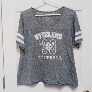 NFL Steelers Short Gray Tee Shirt